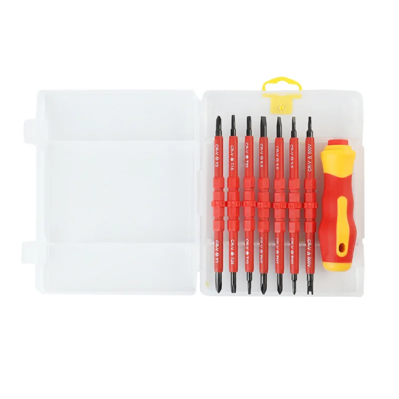 

14in1 Multi-purpose Repair Tool Kit Magnetic Screwdriver Set for Phone Computer Electrician Approved Insulation Steel