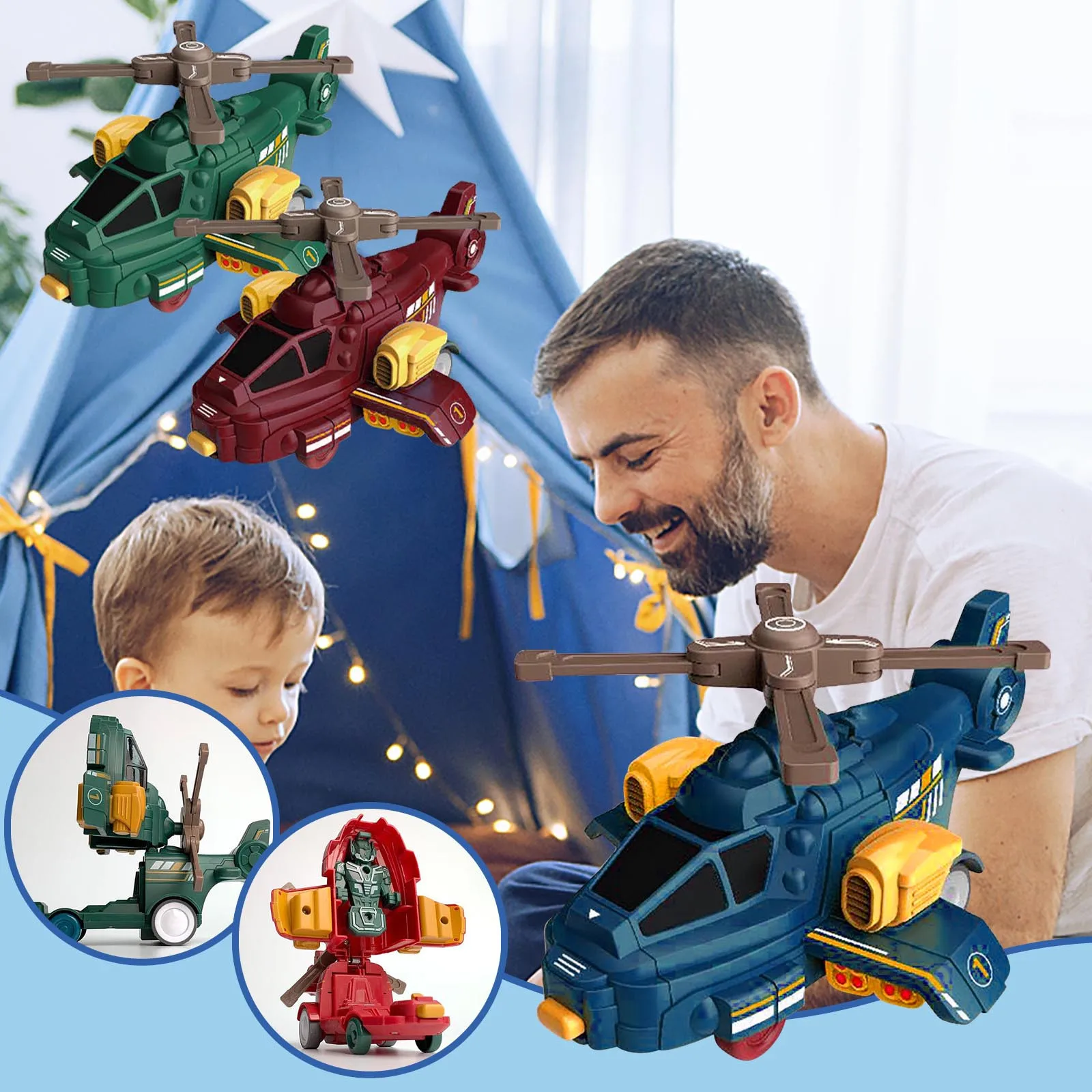

Inertial Collision Deformation Helicopter Turned Into A Robot Plane Taxiing Transformable Helicopter Children Boy Toy Car Gift