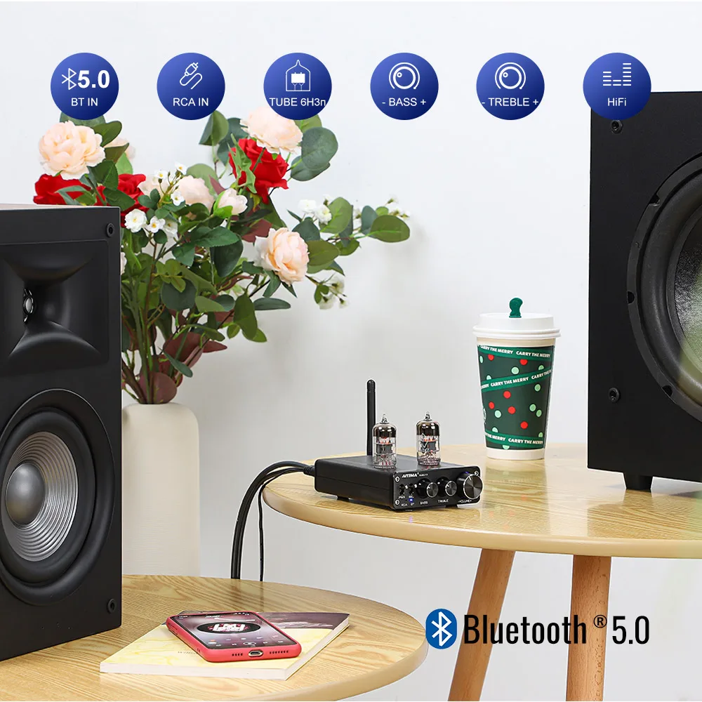 AIYIMA 6N3 трубчатый усилитель HiFi Стерео предусилитель Bluetooth 5 0 вакуумный пульт