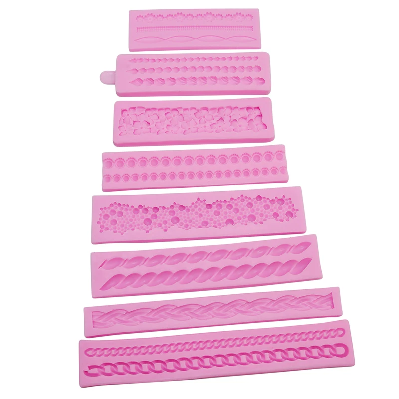 3D форма для торта силиконовая шоколада жемчуга цветов искусственный кружевной