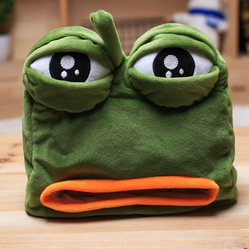 

Sad Cartoon Frog Shape Drawer Paper Tissue Cover Anime Plush Handkerchief Box Doll Creative Kitchen Desktop Napkin Storage Box