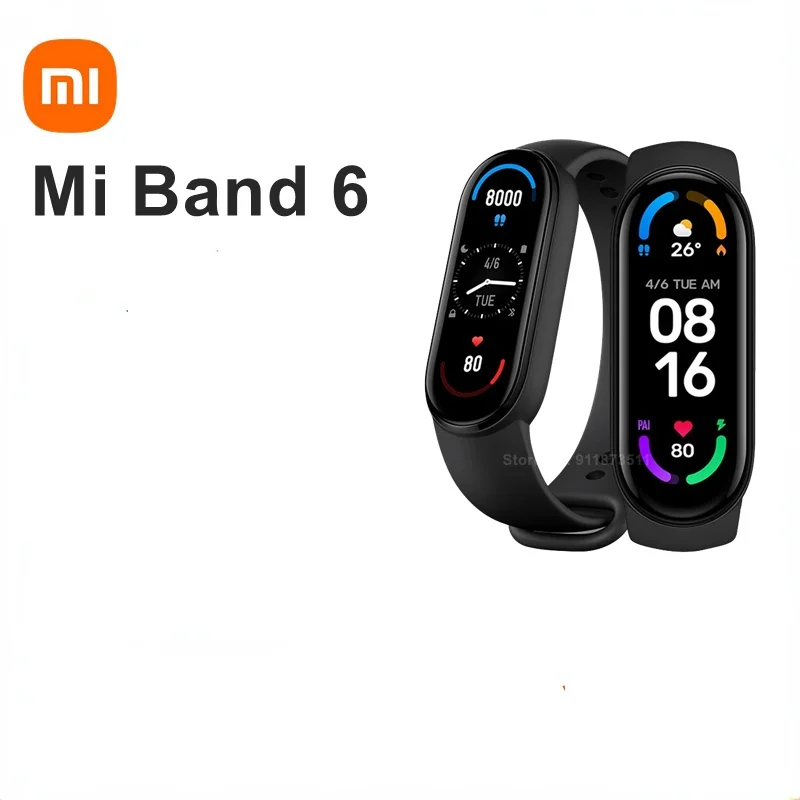 

Оригинальный Смарт-браслет Xiaomi Mi Band 6 смарт-браслет Mi Band 6 спортивный фитнес-трекер с AMOLED-экраном монитор уровня кислорода в крови Mi6