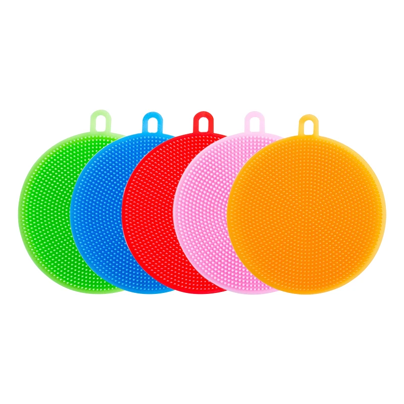 

5pcs Silicone Cleaning Brush Dishwashing Sponge Multi-functional Fruit Vegetable Cutlery Kitchenware Brushes Kitchen Tools