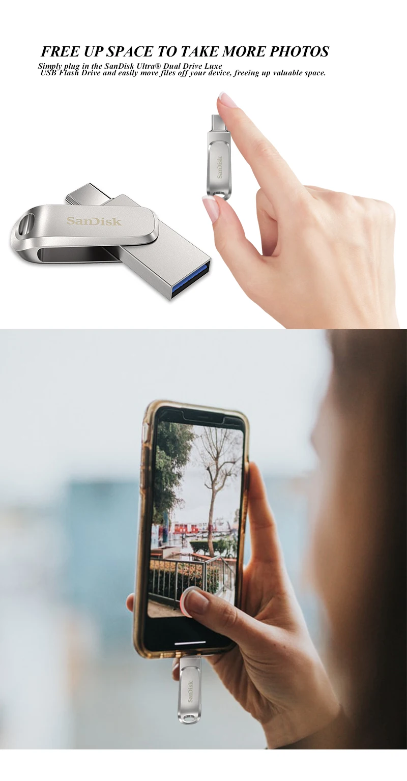 USB 3 1 Sandisk DC4 флеш-накопитель tipo-C-32GB 64 ГБ 128 256 512 USB-накопитель | Компьютеры и офис