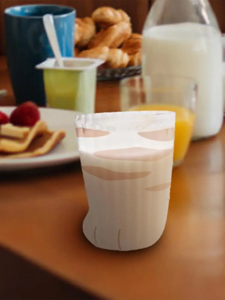 Милый кот печати ноги чашки в виде кошачьей лапки чашка для завтрака молока из