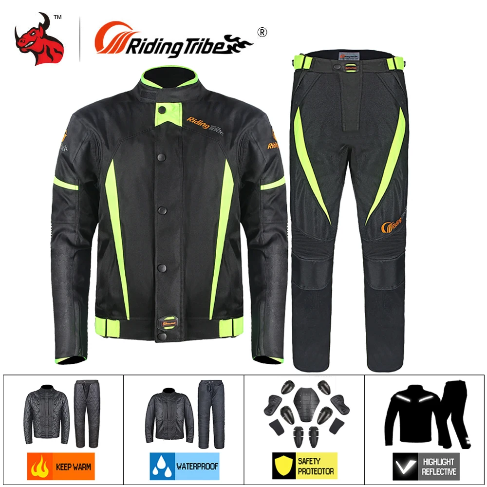 

Riding Tribe Motorcycle Jacket Men Jaqueta Motociclista Waterproof Riding Racing Moto Protection Motocross Jacket With Linner ##