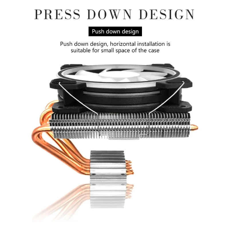 Кулер для процессора цветной радиатор шасси RGB 5 тепловых трубок кулер 12 В