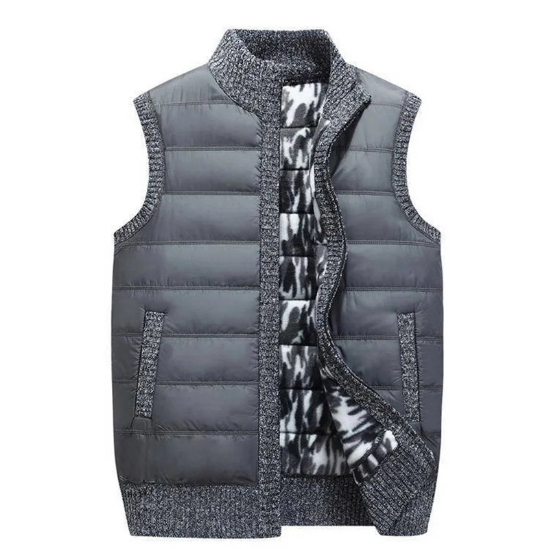 HEFLASHOR 2019 New Sleeveless Vest Men Winter Fashion Warm Soild Jacket Slim Waistcoat For Windbreaker Coats | Мужская одежда