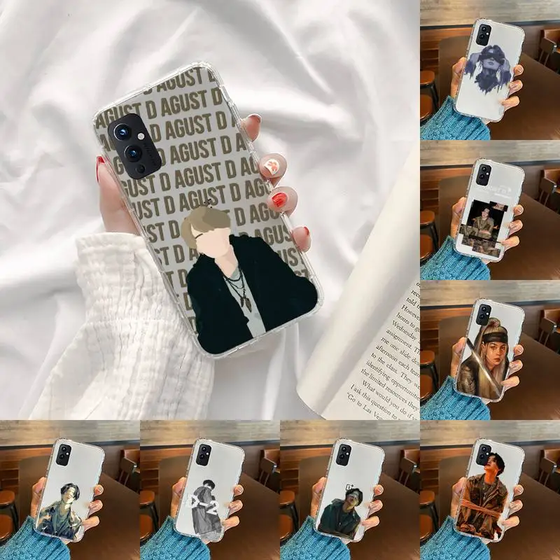 

Agust D suga kpop Phone Case Transparent For OnePlus MEIZU MEITU M 7 8 9 16 17 T PRO XS moible bag
