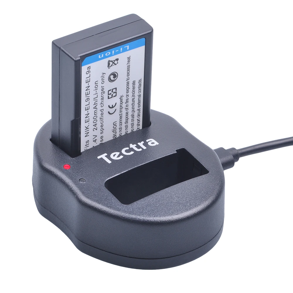 Аккумулятор для фотоаппарата 2400 мАч двойное зарядное устройство камеры Nikon EN-EL9 D40