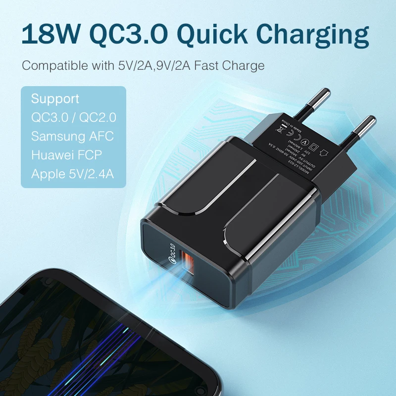 Быстрая зарядка 3 0 USB зарядное устройство QC настенное для iPhone 11 7 X Xiaomi Mi 9 Планшет
