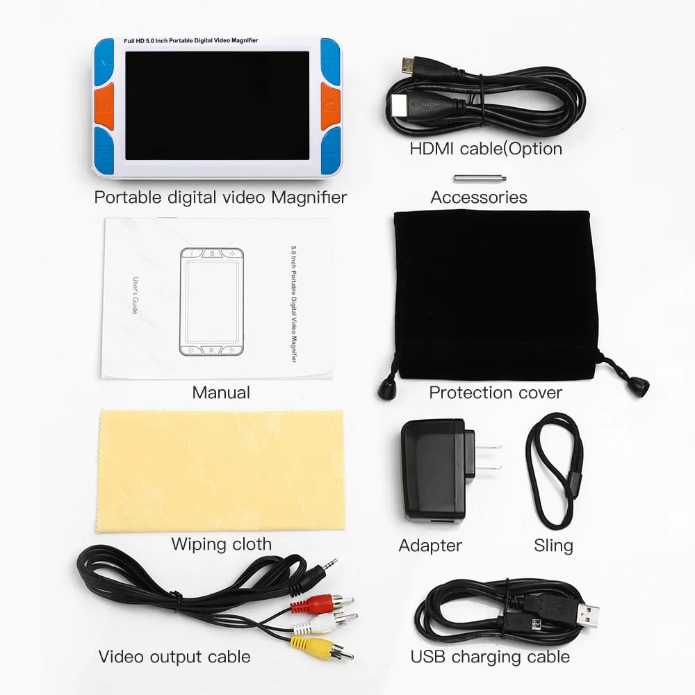 5 дюймовый TFT ЖК Портативный цифровой видео лупа вспомогательное устройство для