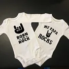 Born To Rock для новорожденных одежда с длинными рукавами из хлопка для малышей от Carter's, детский костюмчик, Забавная одежда для малышей-мальчиков комбинезон одежда для маленьких детей детская одежда с фантазийным рисунком рок наряды