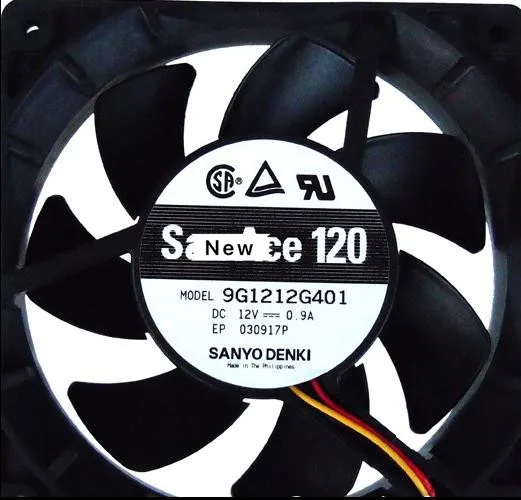 

For Sanyo 9G1212G401 Server Cooling Fan DC 12V 0.9A 120x120x25mm 3-Wire