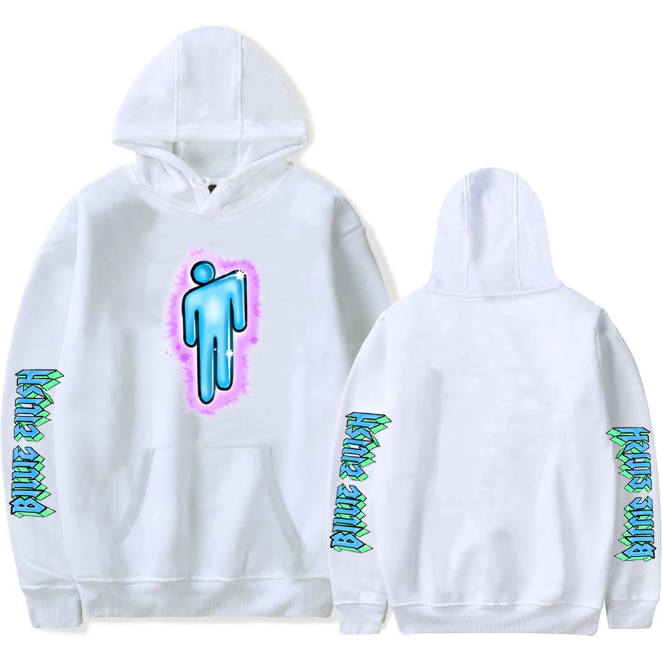 white Толстовка с логотипом Billie Eilish, уличная Мужская черная толстовка с капюшоном для пары Billie Eilish, простая теплая Толстовка для женщин/мужчин, одежда с капюшоном - Цвет: white