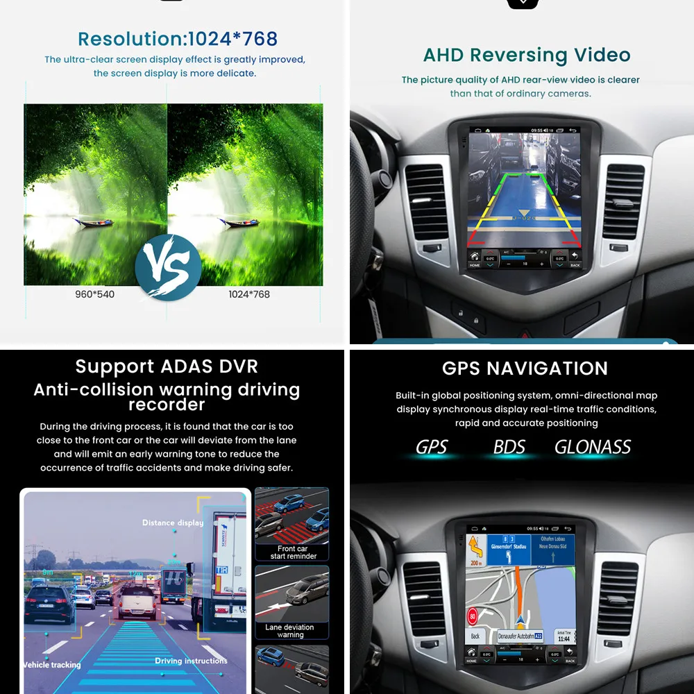 Система Android 11 с вертикальным экраном 9 7 дюйма Автомобильная навигационная