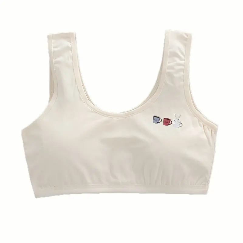 

Drop Ship. Teen Bra Girl Vest Cotton Sport Bra Kids Underwear Teenage Racerback Training