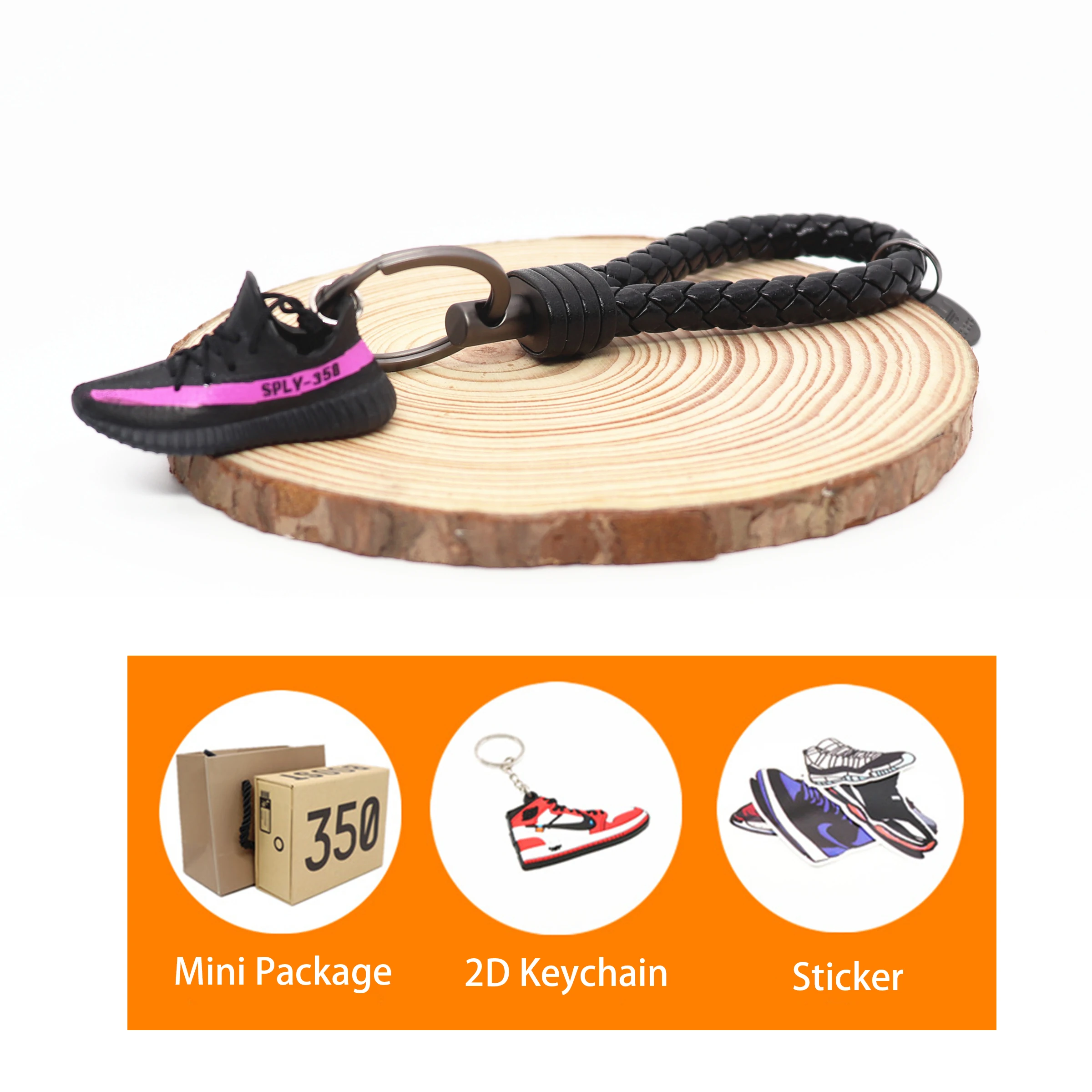 Высокое качество 3D ручной работы Boost 350 V2 мини кроссовки брелок маленькая обувь модель AJ кольцо для ключей модные украшения - Цвет: 8