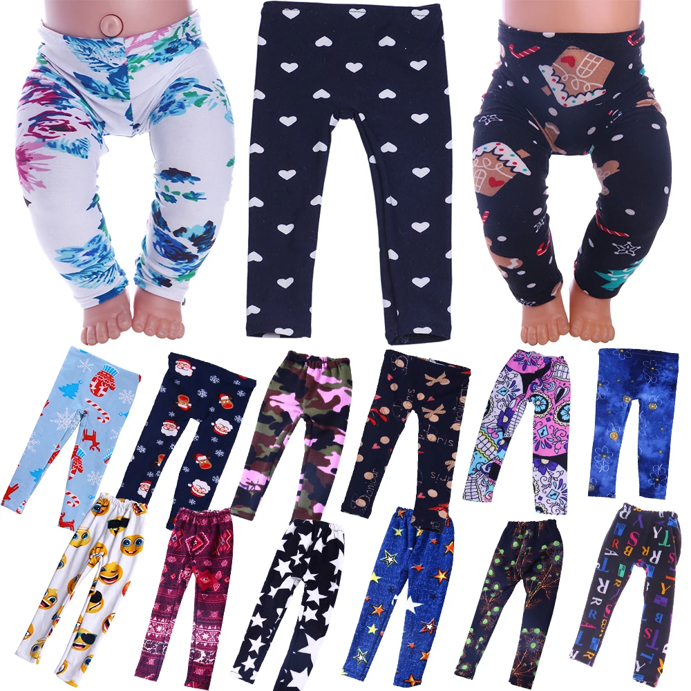 17 Patterns Doll Leggings Tight Pants For 18 Inch American Doll Girl Toy 43 cm Baby New Born Clothes Accessories Our Generation
