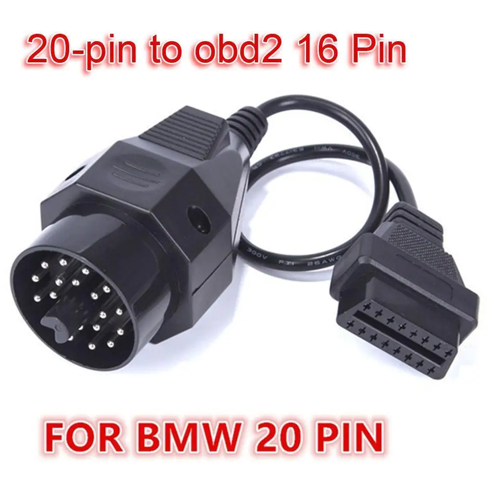 

Автомобильный Удлинительный кабель OBD II адаптер для BMW 20 Pin к OBD2 16-контактный Женский Разъем E36 E39 X5 Z3 для BMW 20pin к 16pin