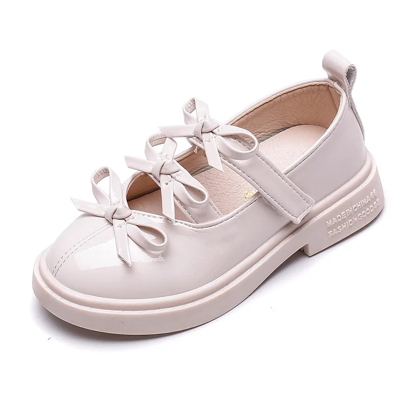 

Girls Shoes Autumn Princess Shoes Hollow with Butterfly Lace Up Kids Fashion Shoe White/Black Shallow Hook & Loop Children Shoes