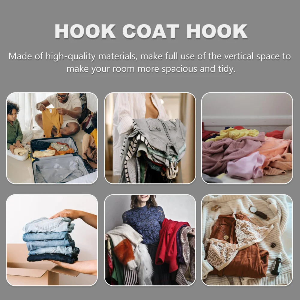 

1pc Wall-mounted Storage Hanger Wooden Storage Hanger Clothes Bag Hook