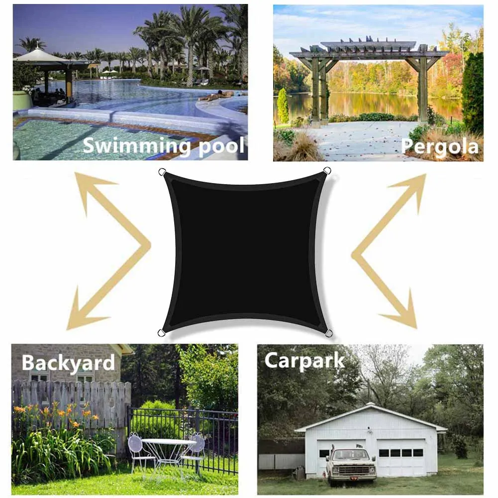 

Outdoor Waterproof Oxford Cloth Sun Shade Sails Square Shape Suitable For Terraces Driveways Lawns Gardens Swimming Pools Parks