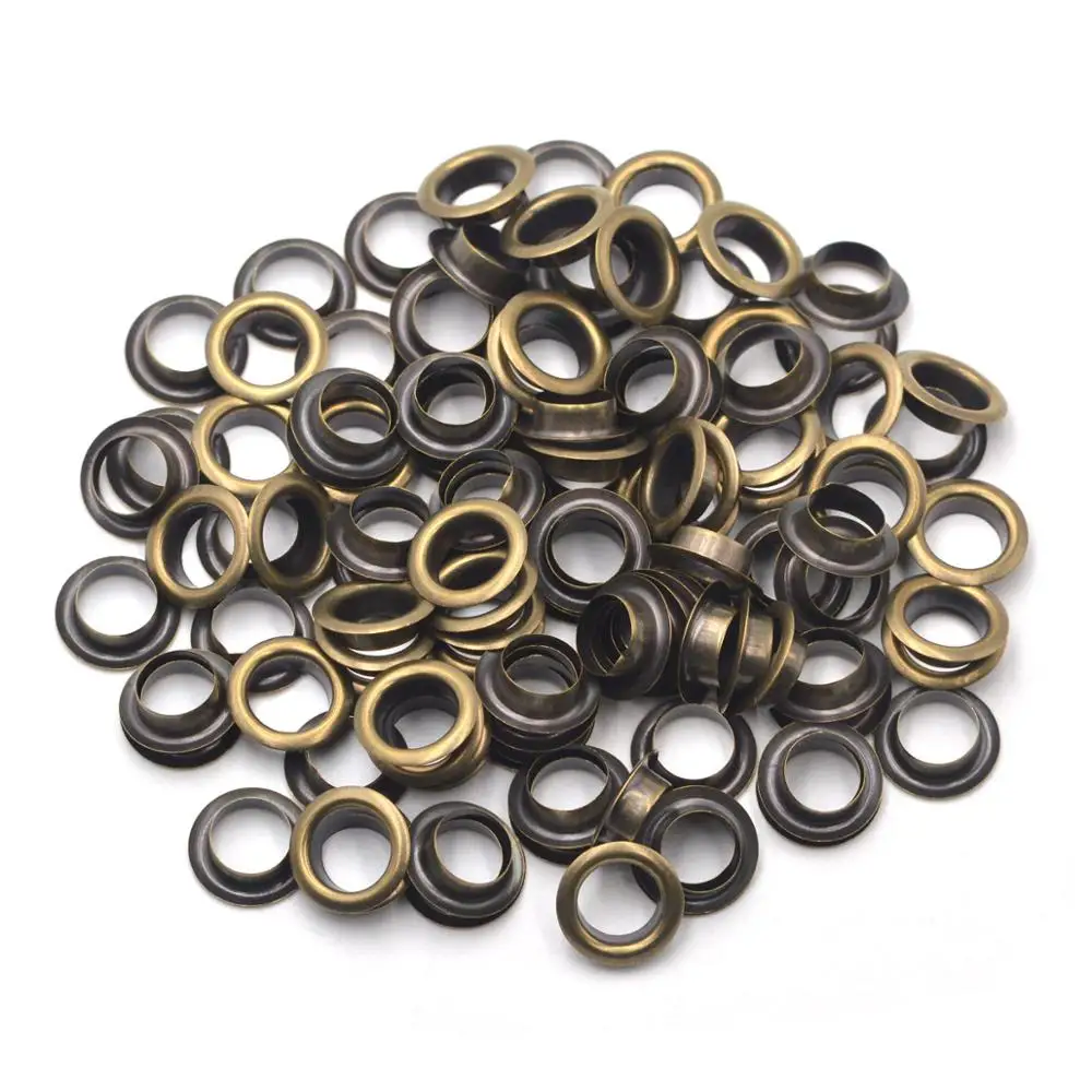 

100sets 8mm Brass Material Bronze Grommet Eyelet With Washer Fit Leather Craft Shoes Belt Cap Bag Diy Supplies Accessories