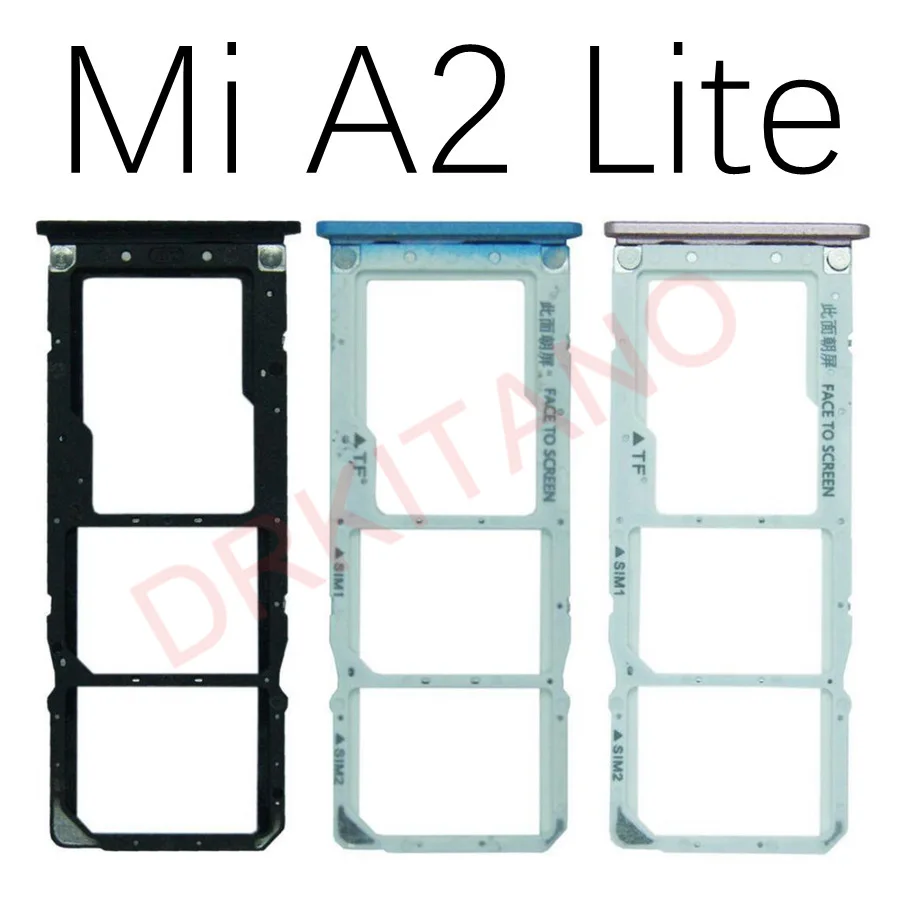 Для Xiaomi mi A2 держатель лотка для sim-карты mi cro SD слот для карты адаптер mi A2 для Xiaomi mi A2 Lite SIM лоток запасные части
