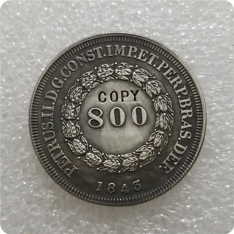 1843 бразильская 800 копия монеты | Дом и сад