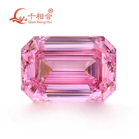 317ct big size pink color 28x40mm rectangle shape emreal d cut cubic zirconia loose stone cz stone