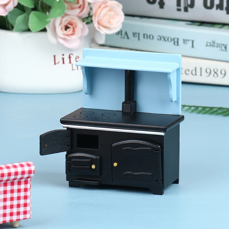 

1:12 Dollhouse Miniature Retro Black Stove Model Kitchen Decor Accessories Toy