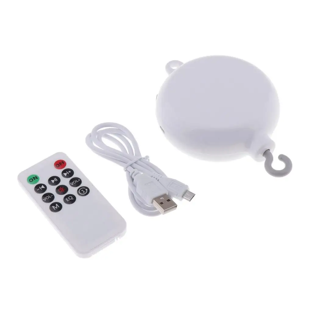 Caja de m&uacute;sica electr&oacute;nica con Control remoto, 35 canciones para cuna M&oacute;vil, 1 ud.-4