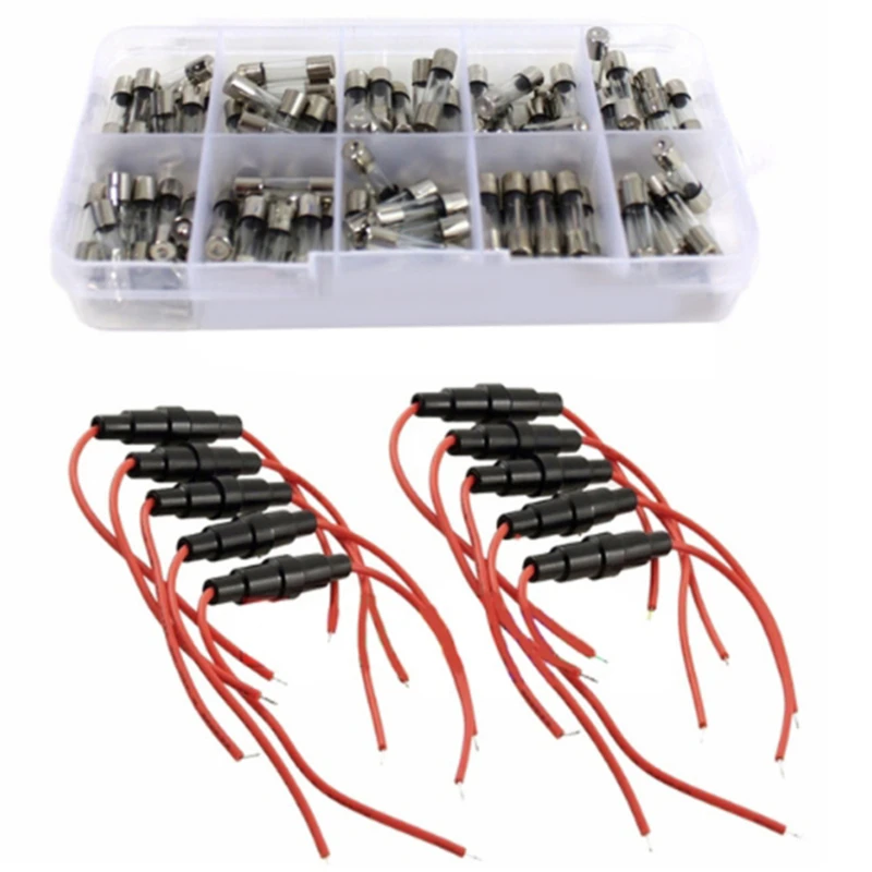 Комплект предохранителей из быстрого стекла в посылка 250 А 1 2 3 5 6 8 10 15 а/в 5*20