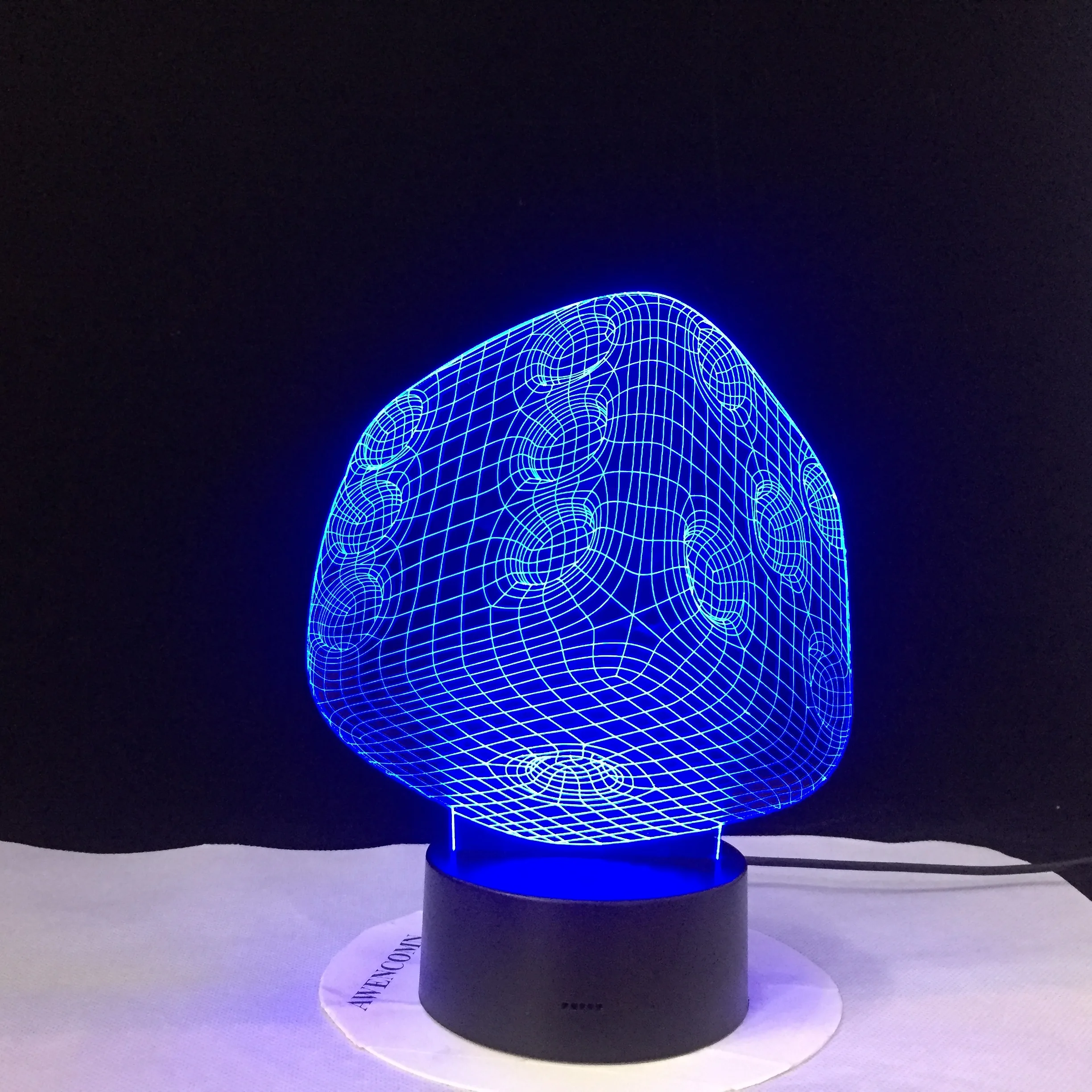 Игра в кости творческий акриловые 3D LED Настольная лампа 7 Цвета сенсорный
