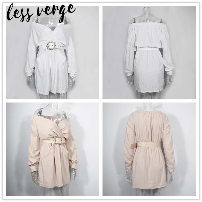 Короткое Хлопковое платье трапеция цвета хаки с длинными рукавами и карманом на