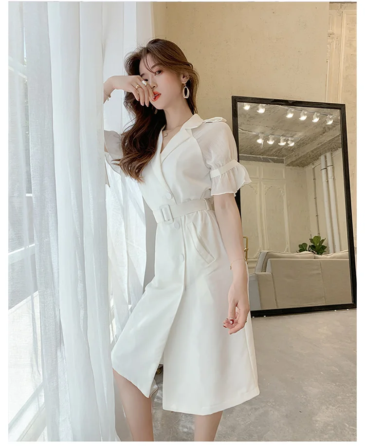 Женское винтажное платье ветровка с поясом Сетчатое подиумное выше колена