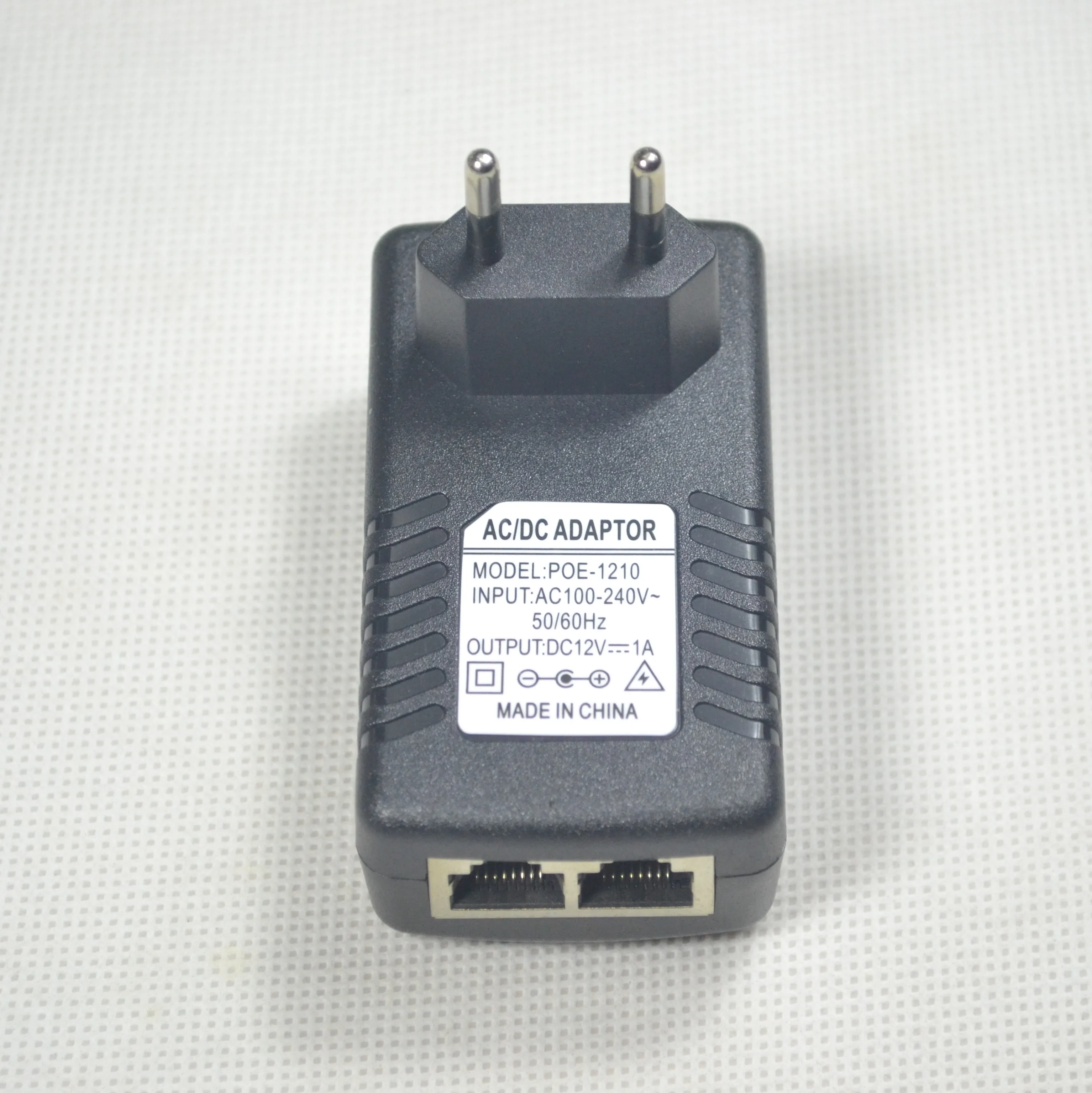 Источник питания от сети Ethernet 12V 1A POE адаптер Форсунка для IP системах