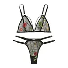 Женское нижнее белье, сексуальное Новое Женское нижнее белье, цветочный кружевной бюстгальтер, женский сексуальный комплект с бюстгальтером, стринги, Женские Трусы