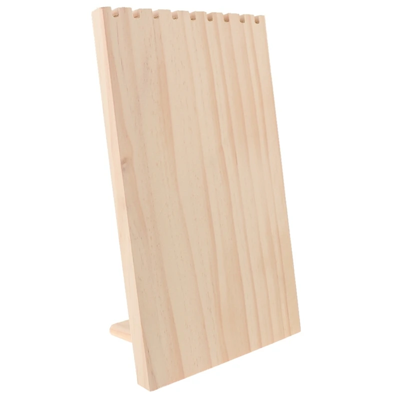 

Wood Jewelry Necklace Pendant Display Stand Holder Rack 9 Hooks for Necklace Pendant Chain Bracelet
