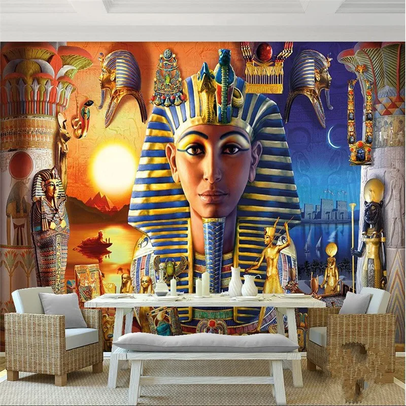 3D обои 3DBEIBEHANG декоративный фон Современная египетская культура древнее