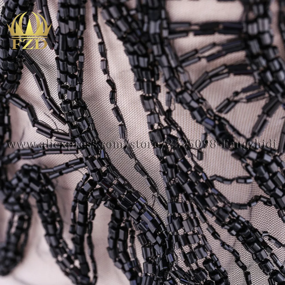 Нашивки ручного шитья с красными и черными бусинами трубчатые бусины каменные