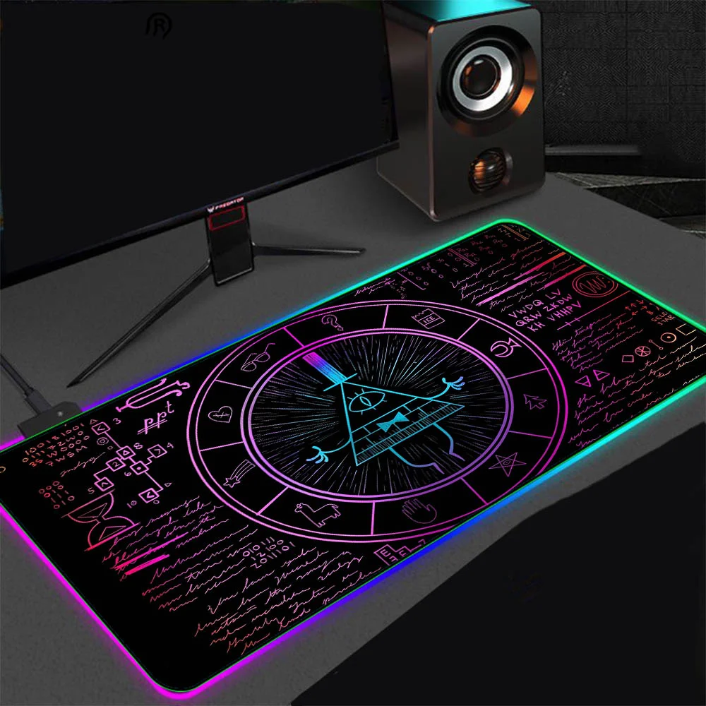 Game Mousepad RGB Personality Mathematician Digital LED Game Accessories Computer Keyboard Carpet Pad PC Notebook Gamer mousepad
