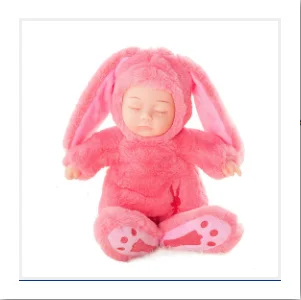 

25CM Mini Soft Stuffed Plush Toy Bear Bunny Toys for Children Silicone Baby Sleeping Reborn Baby Dolls Kids for Girls