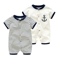 2020 talooly baby clothes navy one piece baby romper baby romper cotton short sleeve summer