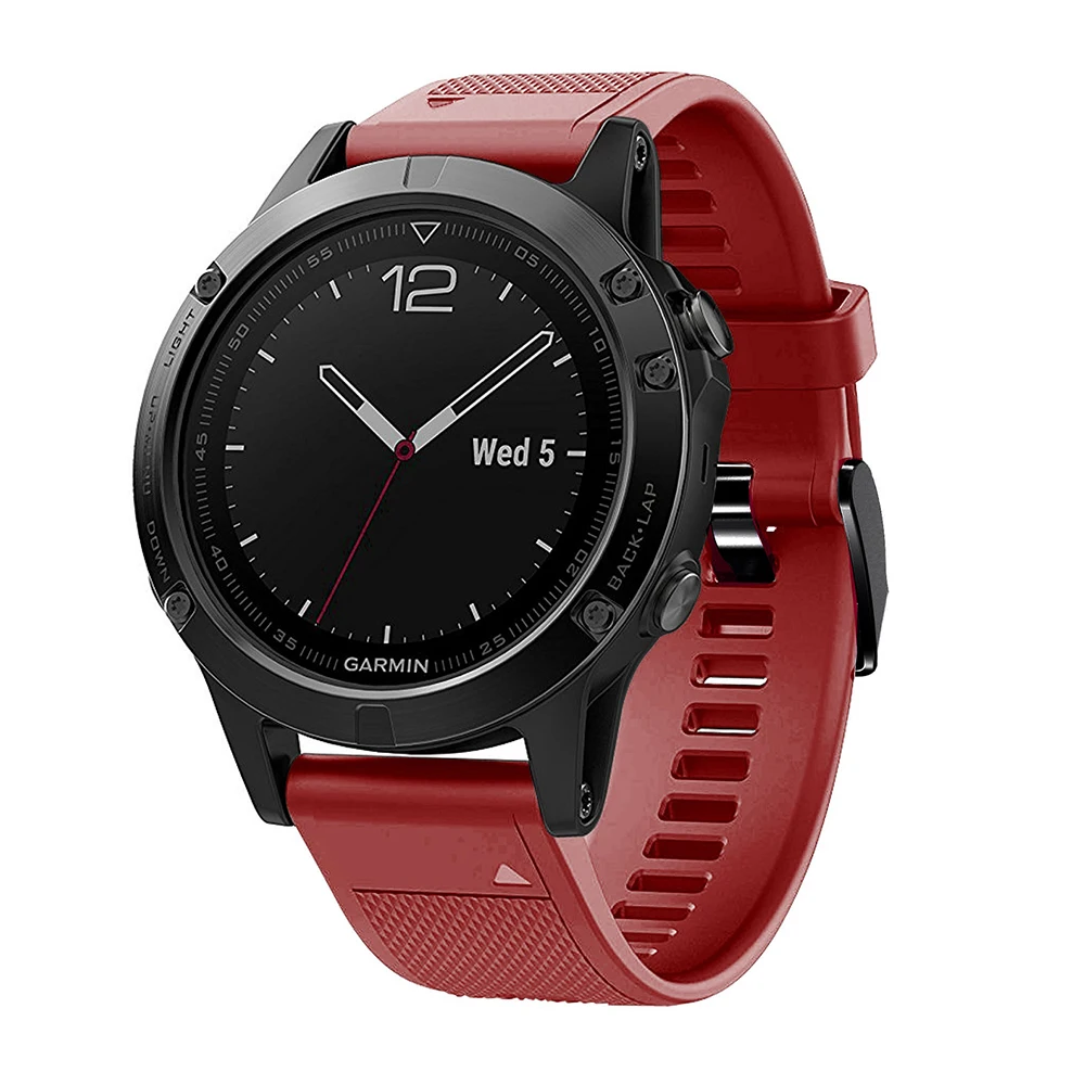 26 22 20 мм ремешок для garmin fenix 5 5X 5S Plus 3 3HR часы Quick fit Силиконовый Easyfit наручные часы ремешок для garmin fenix 5x5 5S