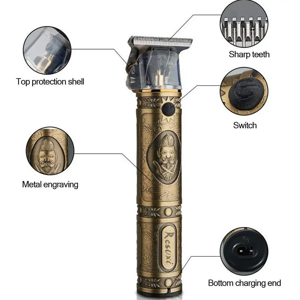 Беспроводные машинки для стрижки волос zero gaped триммер с T образными лезвиями