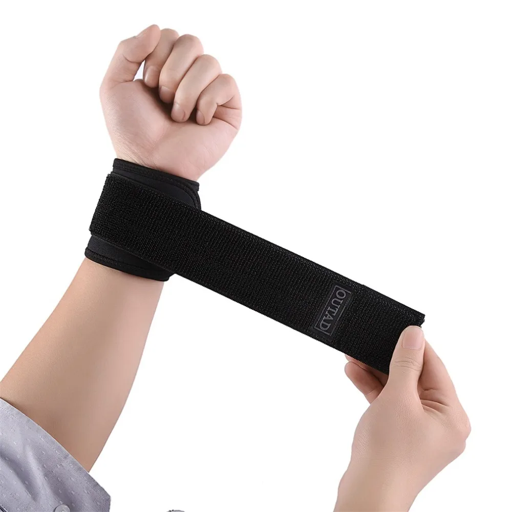 2018 черный Регулируемый спортивный браслет на запястье повязка поддерживающий