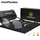 Овальные фотохромные женские солнцезащитные очки CoolPandas поляризационные винтажные модные очки-Хамелеон солнцезащитные очки с бриллиантами для женщин UV400