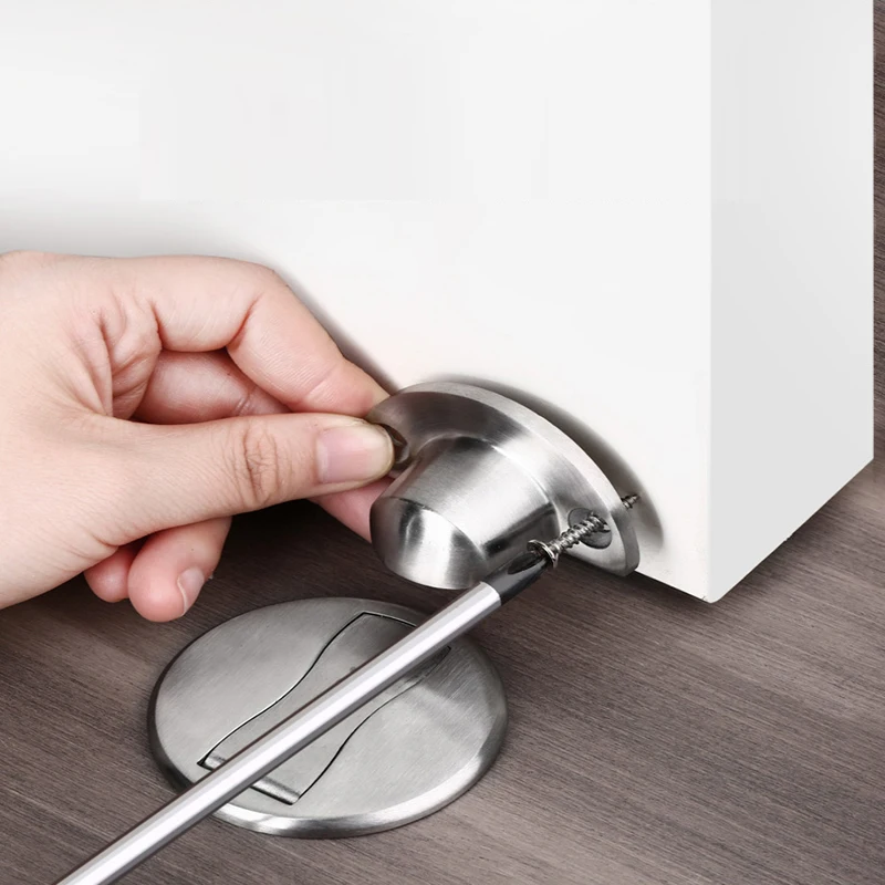 Уплотненный Магнитный бампер для двери из нержавеющей стали без пробивки